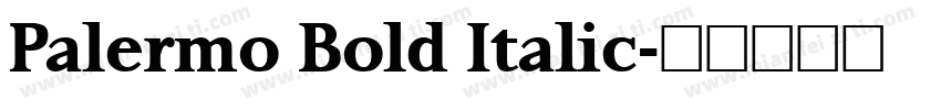 Palermo Bold Italic字体转换